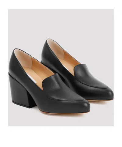 Gabriela Hearst Block-heel Pointed-toe Leather Pumps In Black