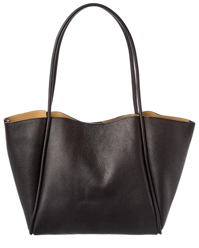 Persaman New York Friva Leather Tote In Black