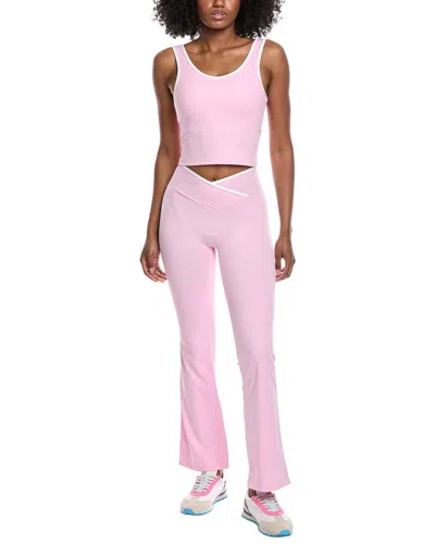 Marion 2pc Flare Top & Legging Set In Pink