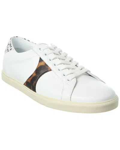 Celine Triomphe Leather Sneaker In White