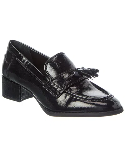 Donald Pliner Powel Crinkle Patent Loafer In Black
