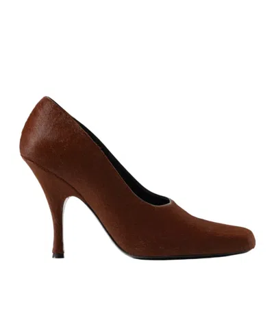 Khaite Square-toe High Heels In Brown