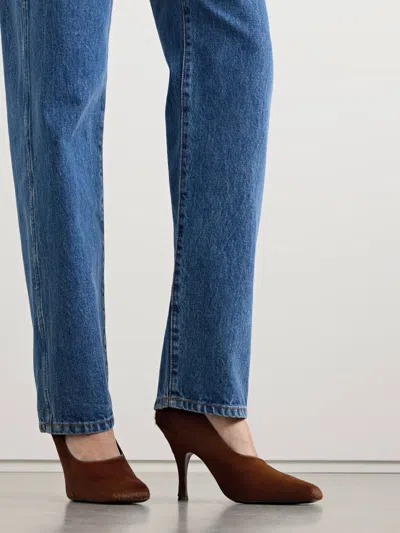 Khaite Square-toe High Heels In Brown