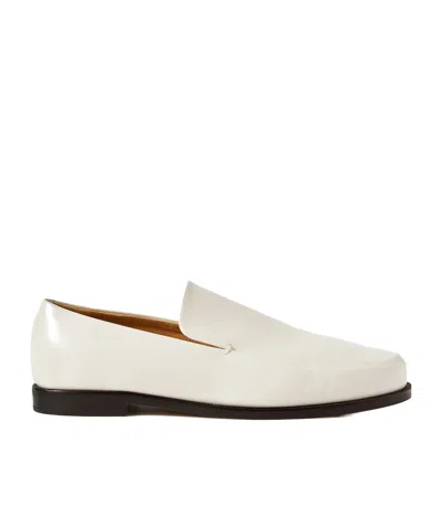 Khaite Round-toe Loafers In White