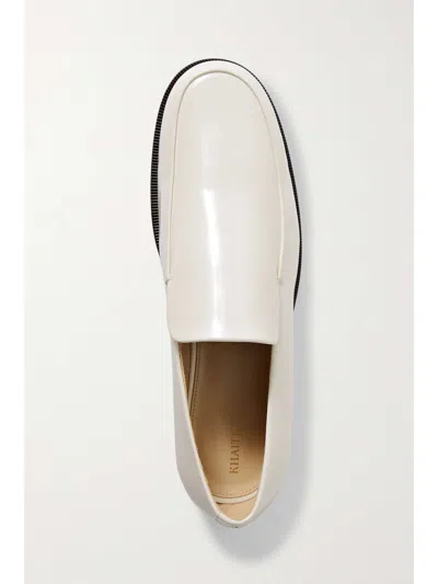 Khaite Round-toe Loafers In White