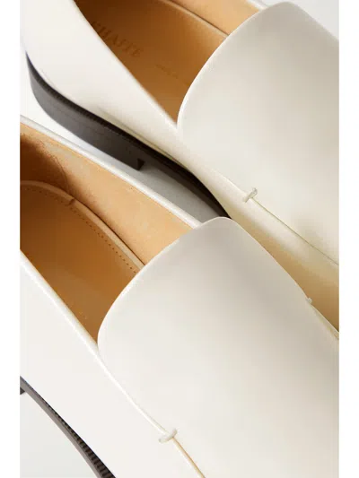 Khaite Round-toe Loafers In White