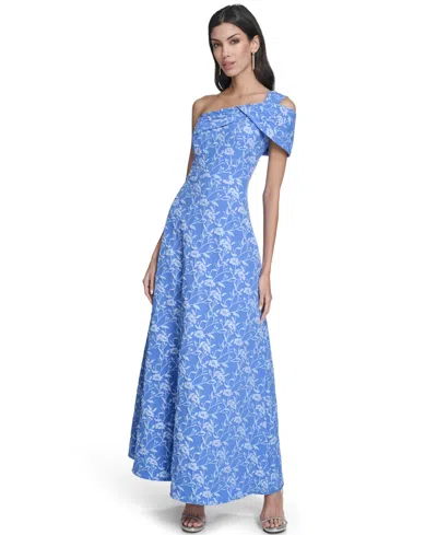 Eliza J Women's Asymmetrical One-shoulder Ball Gown In Blue