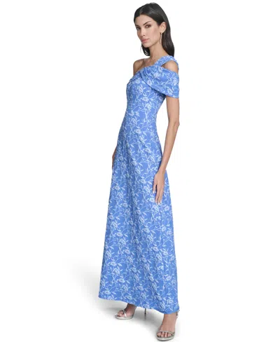 Eliza J Women's Asymmetrical One-shoulder Ball Gown In Blue