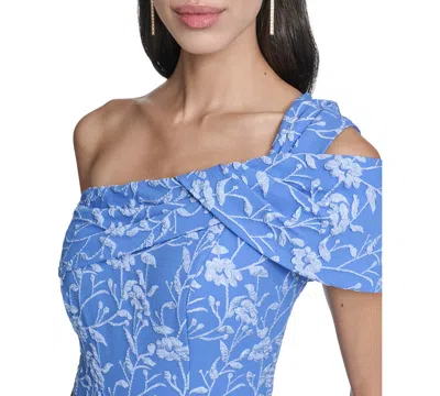 Eliza J Women's Asymmetrical One-shoulder Ball Gown In Blue