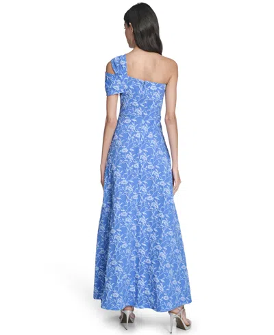 Eliza J Women's Asymmetrical One-shoulder Ball Gown In Blue