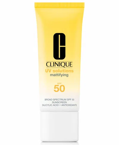Clinique Uv Solutions Mattifying Sunscreen Spf 50 Face Cream, 1.3 Oz. In Transparent