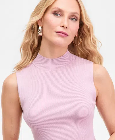 Inc International Concepts Women's Shine-knit Sleeveless Sweater, Macy's Exclusive In Pink