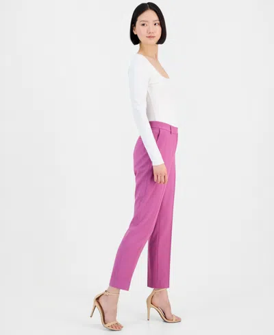 Tahari Asl Women's Mid Rise Straight-leg Pants In Pink