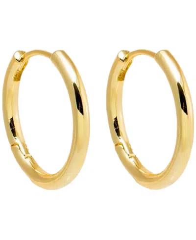 By Adina Eden Solid Thin Rounded Gold-plated Hoop Combo Set Earring In Gold