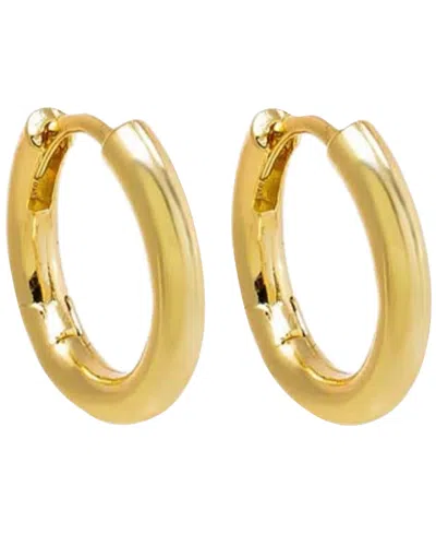 By Adina Eden Solid Thin Rounded Gold-plated Hoop Combo Set Earring In Gold