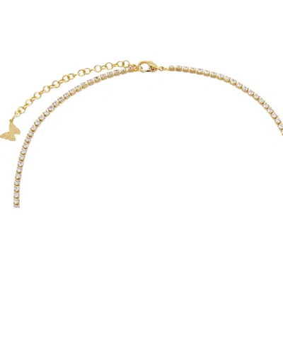 By Adina Eden Thin Gold Plated Tennis Choker In Gold