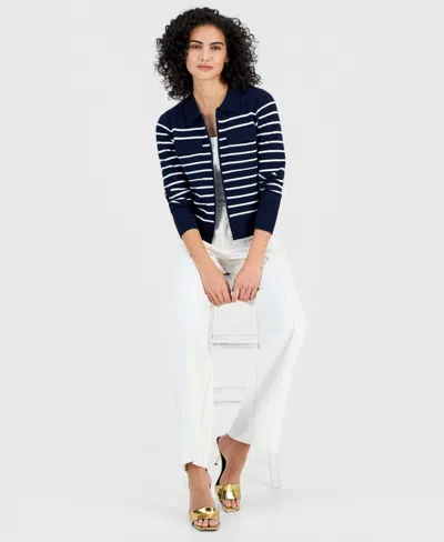 T Tahari Women's Full-zip Milano Jacket In Blue