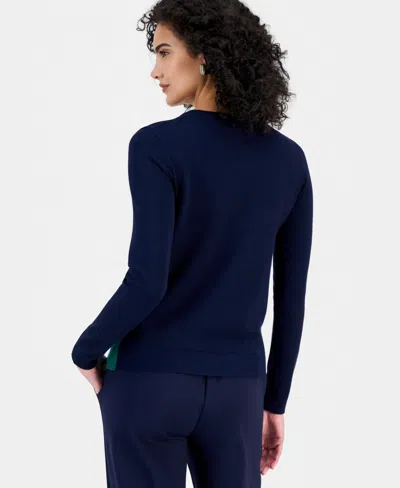 T Tahari Women's Colorblocked Crewneck Sweater In Multi