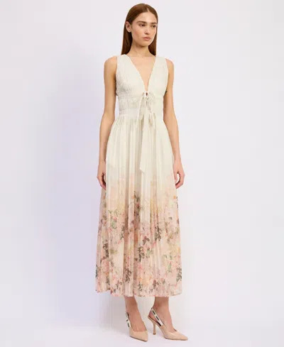 En Saison Women's Charlotte V-neck Sleeveless A-line Maxi Dress In Animal Print