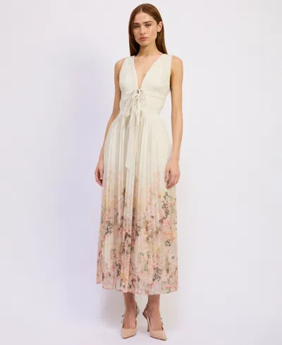 En Saison Women's Charlotte V-neck Sleeveless A-line Maxi Dress In Animal Print