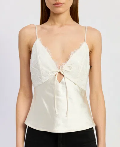 En Saison Women's Rey Cami Sleeveless V-neck Top In Brown