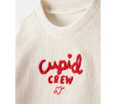 Carter's Baby Girls Or Baby Boys 2-piece Cupid Crew T-shirt And Pants Set In Brown