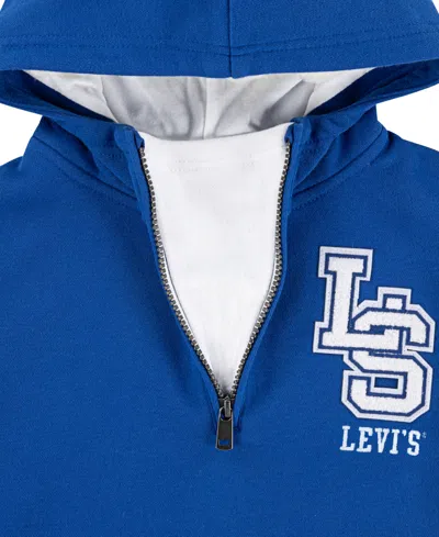 Levi's Boys' 8-20 Quarter-zip Pull-on Sweatshirt In Blue