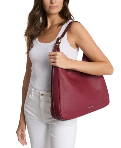 Michael Kors Nolita Large Leather Hobo Shoulder Bag In Red