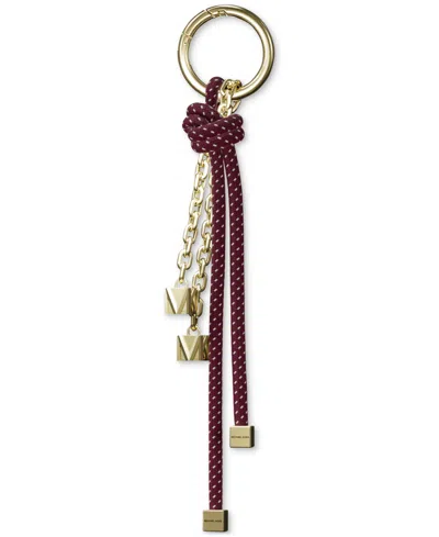 Michael Kors Speckled Cord Bag Charm In Purple