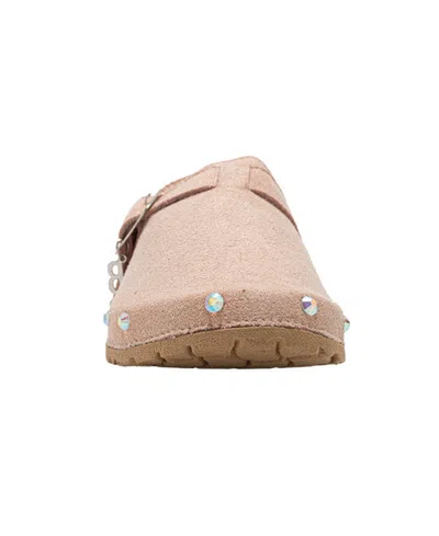 Bebe Girls' 1-13 Buckled Details Slip-on Shimmer Clogs In Neutral