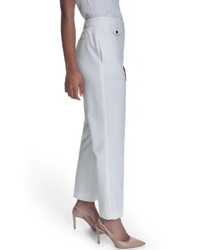 Calvin Klein Petite Slim Leg Pants In White