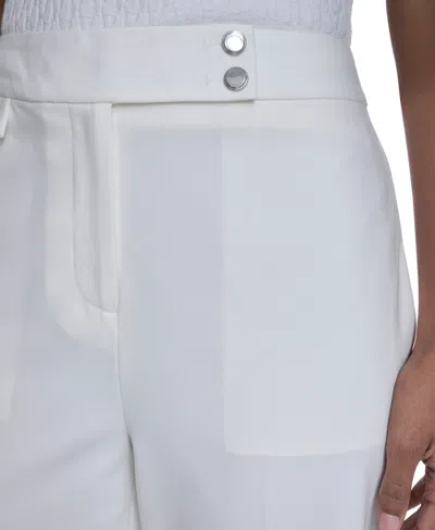 Calvin Klein Petite Slim Leg Pants In White