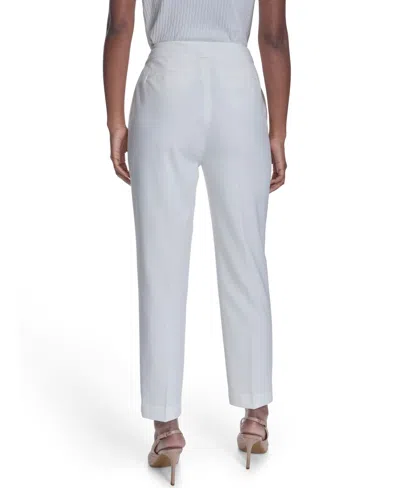 Calvin Klein Petite Slim Leg Pants In White