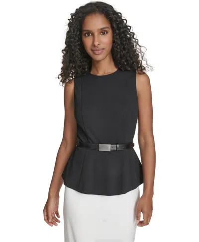 Calvin Klein Women's Crewneck Color-block Midi Dress In Multi