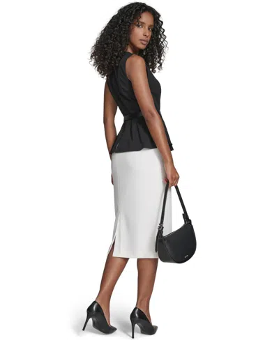 Calvin Klein Women's Crewneck Color-block Midi Dress In Multi