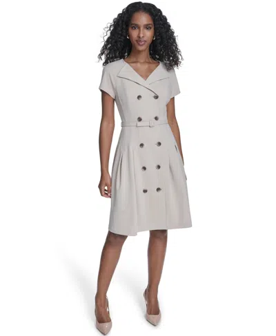 Calvin Klein Women's Crepe V-neck Blazer Dress In Neutral