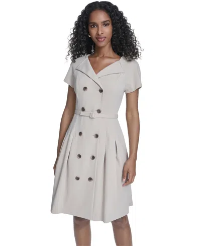 Calvin Klein Women's Crepe V-neck Blazer Dress In Neutral
