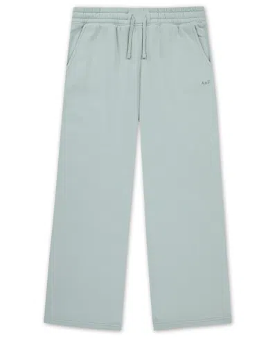 Abercrombie Girls Essential Fleece Wide-leg Pants In Green