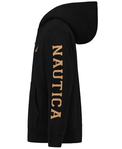 Nautica Boys' 8-20 Zip-up Hoodie In Black