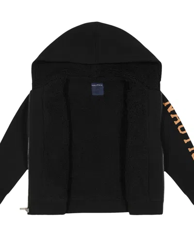 Nautica Boys' 8-20 Zip-up Hoodie In Black