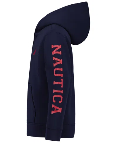 Nautica Boys' 8-20 Zip-up Hoodie In Blue