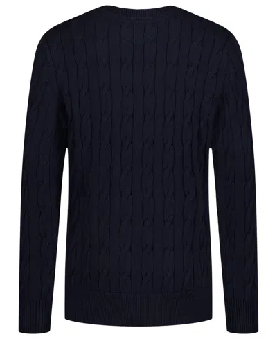 Tommy Hilfiger Boys 8-20 Cable Crewneck Sweater In Blue