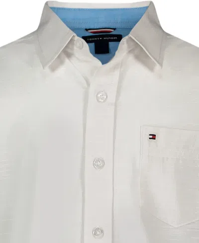 Tommy Hilfiger Boys 8-20 Texture Woven Long-sleeve Shirt In White