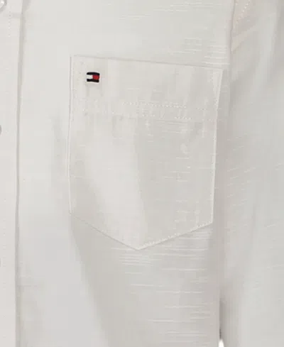 Tommy Hilfiger Boys 8-20 Texture Woven Long-sleeve Shirt In White
