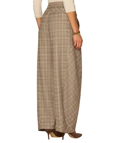 Democracy Petite Ultra Skyrise Relaxed Straight Leg Pants In Brown