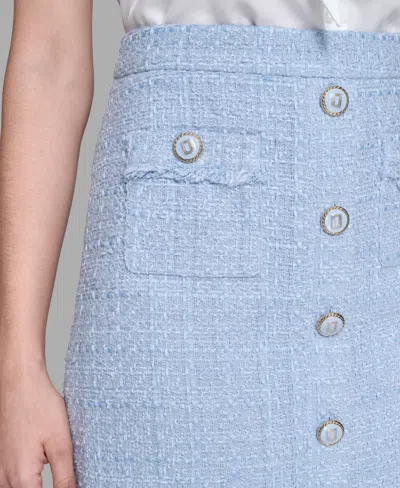 Karl Lagerfeld Women's Tweed Mini Skirt In Blue