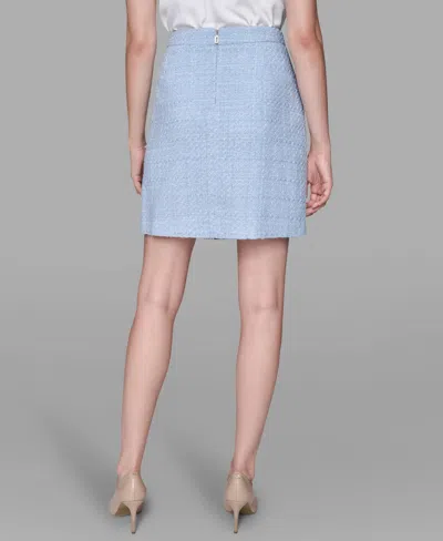 Karl Lagerfeld Women's Tweed Mini Skirt In Blue