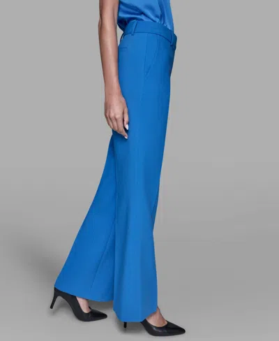 Karl Lagerfeld Women's Flared Invisible Zipper Pants In Blue