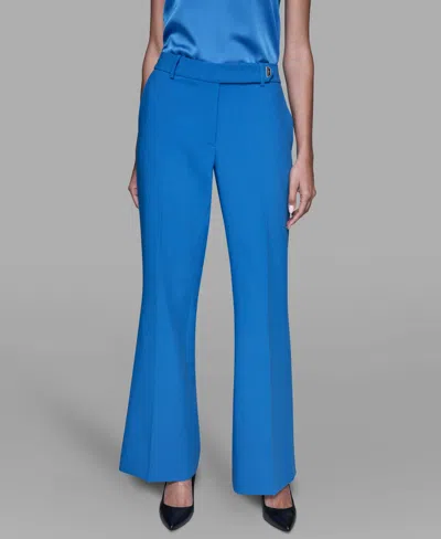 Karl Lagerfeld Women's Flared Invisible Zipper Pants In Blue