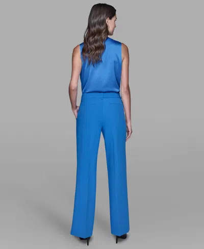 Karl Lagerfeld Women's Flared Invisible Zipper Pants In Blue